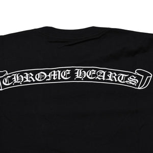 新品未使用 CHROME HEARTS クロムハーツ スクロールロゴTシャツ ブラック 黒 ポケットTシャツ 半袖Tシャツ 中古 4a001880