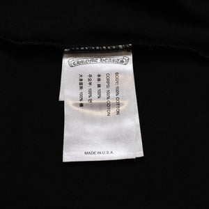 新品未使用 CHROME HEARTS クロムハーツ スクロールロゴTシャツ ブラック 黒 ポケットTシャツ 半袖Tシャツ 中古 4a001880