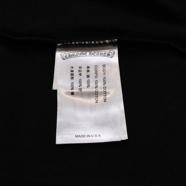 新品未使用 CHROME HEARTS クロムハーツ スクロールロゴTシャツ ブラック 黒 ポケットTシャツ 半袖Tシャツ 中古 4a001880