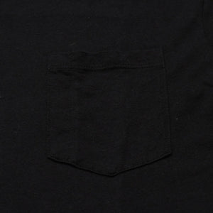 CHROME HEARTS クロムハーツ ポケット付きTシャツ クロスレザーパッチ シルバー金具 ブラック CHプラス スクロールラベル 美品 中古 4a001885