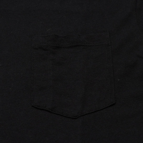 CHROME HEARTS クロムハーツ ポケット付きTシャツ クロスレザーパッチ シルバー金具 ブラック CHプラス スクロールラベル 美品 中古 4a001885
