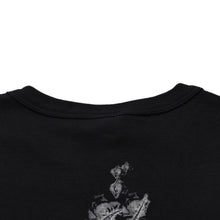 画像をギャラリービューアに読み込む, 極美品 CHROME HEARTS クロムハーツ 氷室京介コラボレーションロゴTシャツ スクロールロゴ Hロゴ クロップ丈 ブラック 黒 中古 4a001881
