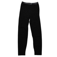 Very Good Condition CHROME HEARTS Multi Logo All Over Pattern Leggings Horseshoe Cross CH Tagger Floral Black Underwear S Size Used 4a001883