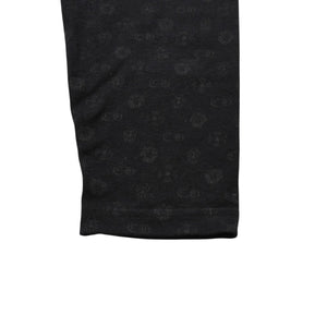 Very Good Condition CHROME HEARTS Multi Logo All Over Pattern Leggings Horseshoe Cross CH Tagger Floral Black Underwear S Size Used 4a001883