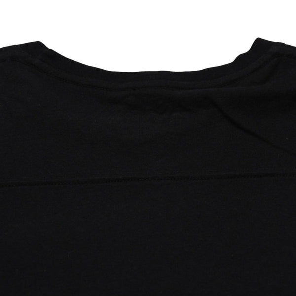 CHROME HEARTS クロムハーツ ポケット付きTシャツ クロスレザーパッチ シルバー金具 ブラック CHプラス スクロールラベル 美品 中古 4a001885