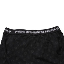 画像をギャラリービューアに読み込む, 極美品 CHROME HEARTS クロムハーツ マルチロゴ総柄レギンス ホースシュー クロス CHタガー フローラル ブラック アンダーウェア Sサイズ 中古 4a001883
