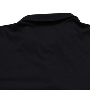 極美品 CHROME HEARTS クロムハーツ ポロシャツ 半袖シャツ シルバー金具 Sサイズ ブラック 黒 中古 4a001887