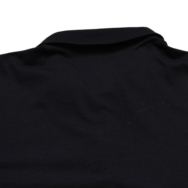 極美品 CHROME HEARTS クロムハーツ ポロシャツ 半袖シャツ シルバー金具 Sサイズ ブラック 黒 中古 4a001887