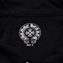 画像をギャラリービューアに読み込む, 極美品 CHROME HEARTS クロムハーツ ポロシャツ 半袖シャツ シルバー金具 Sサイズ ブラック 黒 中古 4a001887