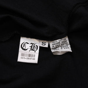 極美品 CHROME HEARTS クロムハーツ ポロシャツ 半袖シャツ シルバー金具 Sサイズ ブラック 黒 中古 4a001887