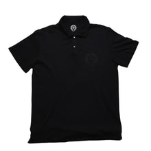 画像をギャラリービューアに読み込む, 極美品 CHROME HEARTS クロムハーツ ポロシャツ 半袖シャツ シルバー金具 Sサイズ ブラック 黒 中古 4a001887