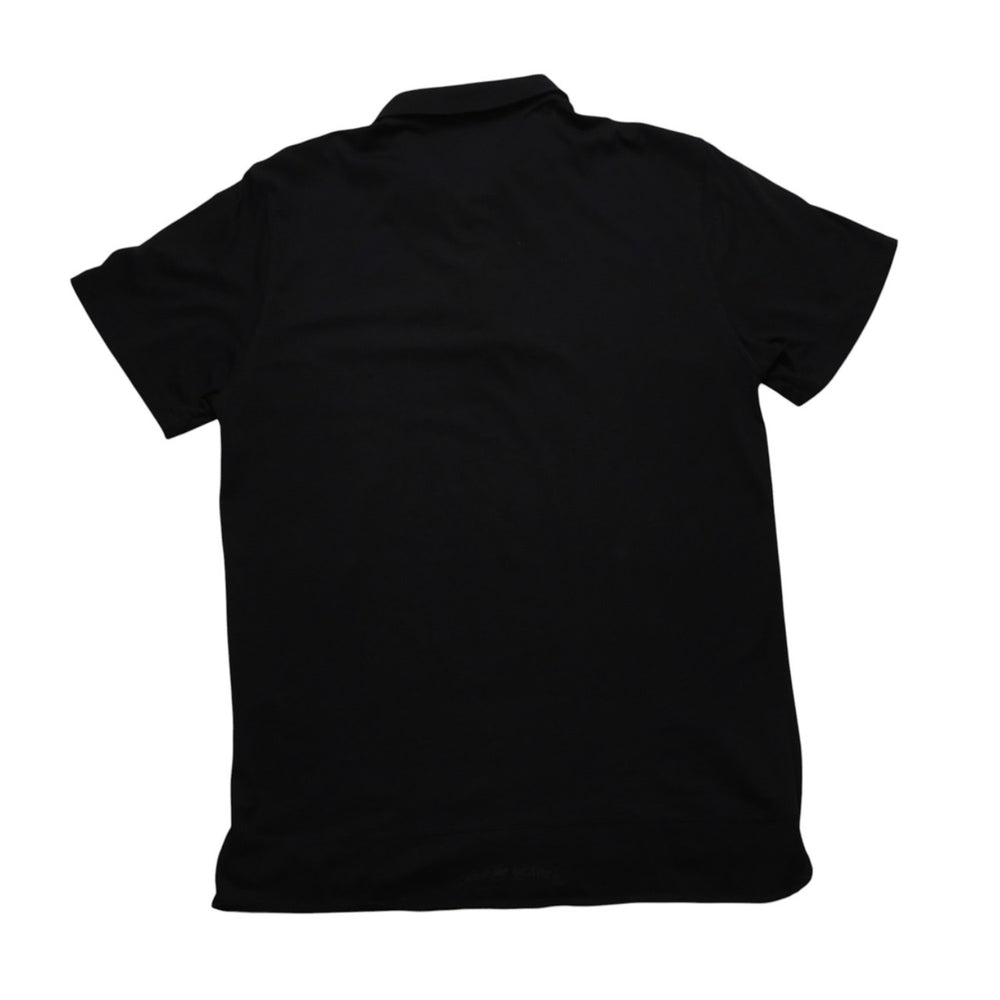 極美品 CHROME HEARTS クロムハーツ ポロシャツ 半袖シャツ シルバー金具 Sサイズ ブラック 黒 中古 4a001887