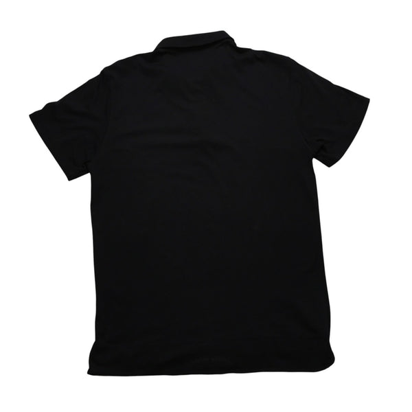 極美品 CHROME HEARTS クロムハーツ ポロシャツ 半袖シャツ シルバー金具 Sサイズ ブラック 黒 中古 4a001887