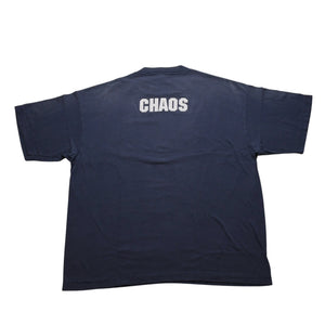 新品未使用 SAINT Mxxxxxx セントマイケル SS T-SHIRT SAINT MXX NVY 半袖Tシャツ Tシャツ ネイビー エイジング加工 中古 4a001974