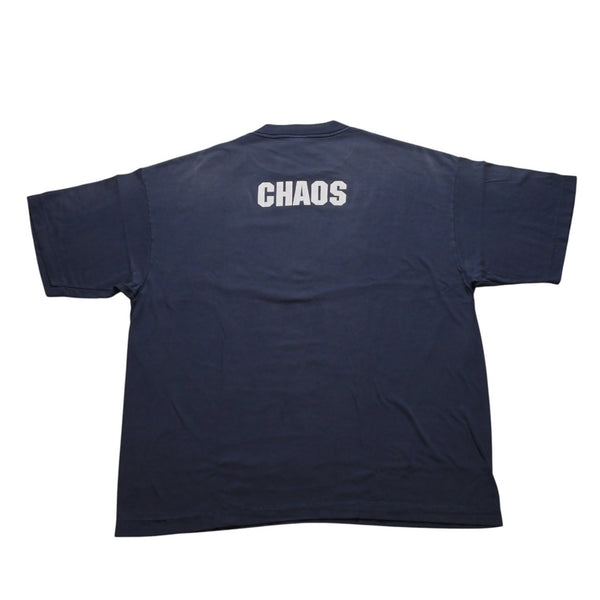 新品未使用 SAINT Mxxxxxx セントマイケル SS T-SHIRT SAINT MXX NVY 半袖Tシャツ Tシャツ ネイビー エイジング加工 中古 4a001974