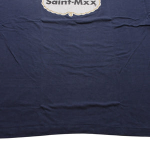 新品未使用 SAINT Mxxxxxx セントマイケル SS T-SHIRT SAINT MXX NVY 半袖Tシャツ Tシャツ ネイビー エイジング加工 中古 4a001974