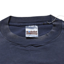 画像をギャラリービューアに読み込む, 新品未使用 SAINT Mxxxxxx セントマイケル SS T-SHIRT SAINT MXX NVY 半袖Tシャツ Tシャツ ネイビー エイジング加工 中古 4a001974