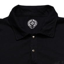 画像をギャラリービューアに読み込む, 極美品 CHROME HEARTS クロムハーツ ポロシャツ 半袖シャツ シルバー金具 Sサイズ ブラック 黒 中古 4a001887