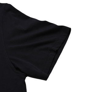 極美品 CHROME HEARTS クロムハーツ ポロシャツ 半袖シャツ シルバー金具 Sサイズ ブラック 黒 中古 4a001887