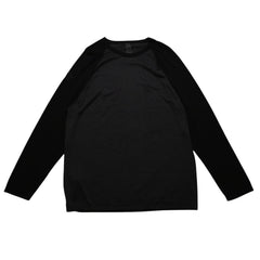 New and unused Chrome Hearts Y NOT 3 Cross Patch CH Logo Embroidery Raglan L/S T-Shirt Long Sleeve Shirt Long T Raglan Black Gray Bicolor Cross Patch Used 4a001888