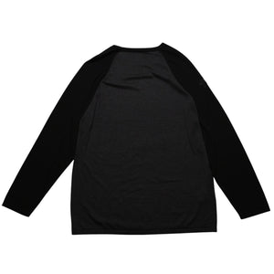New and unused Chrome Hearts Y NOT 3 Cross Patch CH Logo Embroidery Raglan L/S T-Shirt Long Sleeve Shirt Long T Raglan Black Gray Bicolor Cross Patch Used 4a001888