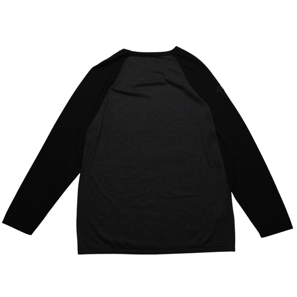 New and unused Chrome Hearts Y NOT 3 Cross Patch CH Logo Embroidery Raglan L/S T-Shirt Long Sleeve Shirt Long T Raglan Black Gray Bicolor Cross Patch Used 4a001888