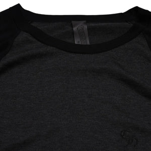 New and unused Chrome Hearts Y NOT 3 Cross Patch CH Logo Embroidery Raglan L/S T-Shirt Long Sleeve Shirt Long T Raglan Black Gray Bicolor Cross Patch Used 4a001888
