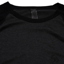 画像をギャラリービューアに読み込む, 新品未使用 クロムハーツ Y NOT 3 Cross Patch CH Logo Embroidery Raglan L/S T- Shirt 長袖シャツ ロンT ラグラン ブラック グレー バイカラー クロスパッチ 中古 4a001888