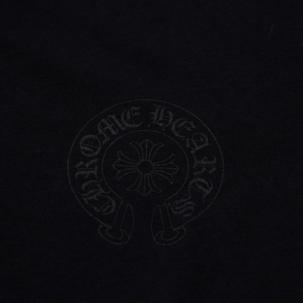極美品 CHROME HEARTS クロムハーツ ポロシャツ 半袖シャツ シルバー金具 Sサイズ ブラック 黒 中古 4a001887