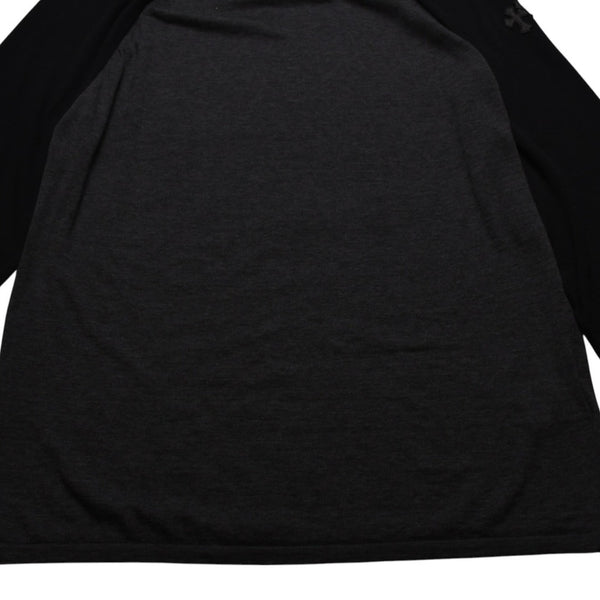 New and unused Chrome Hearts Y NOT 3 Cross Patch CH Logo Embroidery Raglan L/S T-Shirt Long Sleeve Shirt Long T Raglan Black Gray Bicolor Cross Patch Used 4a001888