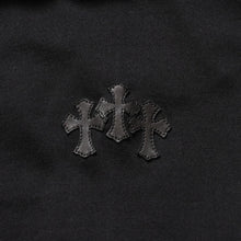 画像をギャラリービューアに読み込む, 新品未使用 クロムハーツ Y NOT 3 Cross Patch CH Logo Embroidery Raglan L/S T- Shirt 長袖シャツ ロンT ラグラン ブラック グレー バイカラー クロスパッチ 中古 4a001888