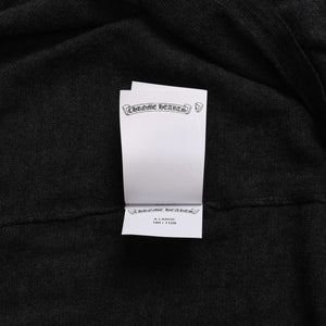 New and unused Chrome Hearts Y NOT 3 Cross Patch CH Logo Embroidery Raglan L/S T-Shirt Long Sleeve Shirt Long T Raglan Black Gray Bicolor Cross Patch Used 4a001888