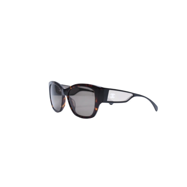 極美品 CHANEL シャネル Sunglasses サングラス Eyewear アイウェア 5429-A 55◻︎17 140 ブラック ブラウン 中古 4a001940