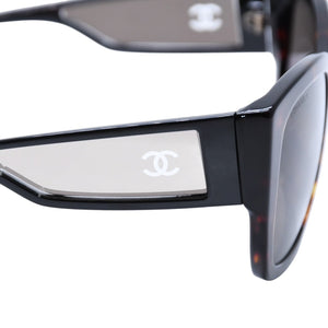 極美品 CHANEL シャネル Sunglasses サングラス Eyewear アイウェア 5429-A 55◻︎17 140 ブラック ブラウン 中古 4a001940