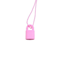 画像をギャラリービューアに読み込む, 極美品 CHROME HEARTS クロムハーツ PADLOCK FLERKNEE SILICONE RUBBER NECKLACE シリコン ラバー ネックレス ピンク パドロック フレアニー アクセサリー ボールチェーン 中古 4a001908