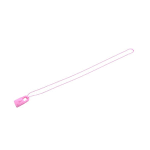 極美品 CHROME HEARTS クロムハーツ PADLOCK FLERKNEE SILICONE RUBBER NECKLACE シリコン ラバー ネックレス ピンク パドロック フレアニー アクセサリー ボールチェーン 中古 4a001908