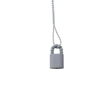 画像をギャラリービューアに読み込む, 極美品 CHROME HEARTS クロムハーツ PADLOCK FLERKNEE SILICONE RUBBER NECKLACE シリコン ラバー ネックレス グレー パドロック フレアニー アクセサリー ボールチェーン 中古 4a001909