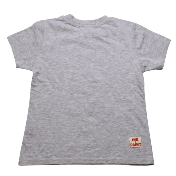 Disney ディズニー Mickey Mouse ミッキーマウス プリントTシャツ グレー ホワイト レッド イエロー サイズS 美品 中古 4a002144