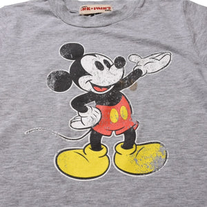Disney ディズニー Mickey Mouse ミッキーマウス プリントTシャツ グレー ホワイト レッド イエロー サイズS 美品 中古 4a002144