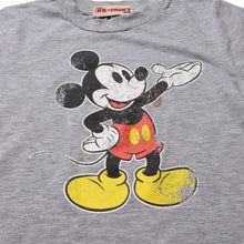 画像をギャラリービューアに読み込む, Disney ディズニー Mickey Mouse ミッキーマウス プリントTシャツ グレー ホワイト レッド イエロー サイズS 美品 中古 4a002144
