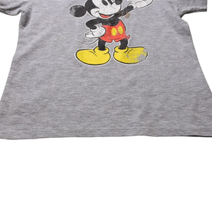 Disney ディズニー Mickey Mouse ミッキーマウス プリントTシャツ グレー ホワイト レッド イエロー サイズS 美品 中古 4a002144