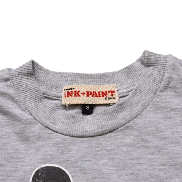 Disney ディズニー Mickey Mouse ミッキーマウス プリントTシャツ グレー ホワイト レッド イエロー サイズS 美品 中古 4a002144