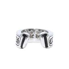 CHROME HEARTS LG SCROLL LABEL RING Large scroll label ring Weight approx. 10.53g Size 6 Silver 925 Good condition Used 4a001896
