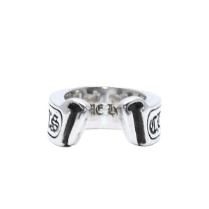 CHROME HEARTS LG SCROLL LABEL RING Large scroll label ring Weight approx. 10.53g Size 6 Silver 925 Good condition Used 4a001896