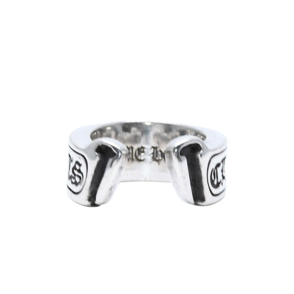 CHROME HEARTS LG SCROLL LABEL RING Large scroll label ring Weight approx. 10.53g Size 6 Silver 925 Good condition Used 4a001896