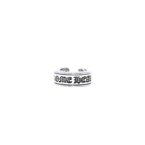 CHROME HEARTS LG SCROLL LABEL RING Large scroll label ring Weight approx. 10.53g Size 6 Silver 925 Good condition Used 4a001896