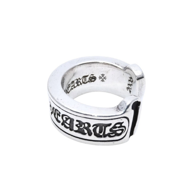 CHROME HEARTS LG SCROLL LABEL RING Large scroll label ring Weight approx. 10.53g Size 6 Silver 925 Good condition Used 4a001896