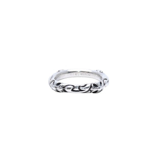 極美品 CHROME HEARTS クロムハーツ スクロールバンドリング 重量約8.98g サイズ23号 1998.925刻印 シルバー925 中古 4a001901
