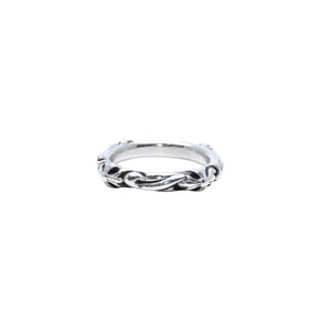 極美品 CHROME HEARTS クロムハーツ スクロールバンドリング 重量約8.98g サイズ23号 1998.925刻印 シルバー925 中古 4a001901