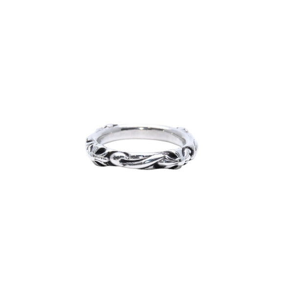 極美品 CHROME HEARTS クロムハーツ スクロールバンドリング 重量約8.98g サイズ23号 1998.925刻印 シルバー925 中古 4a001901